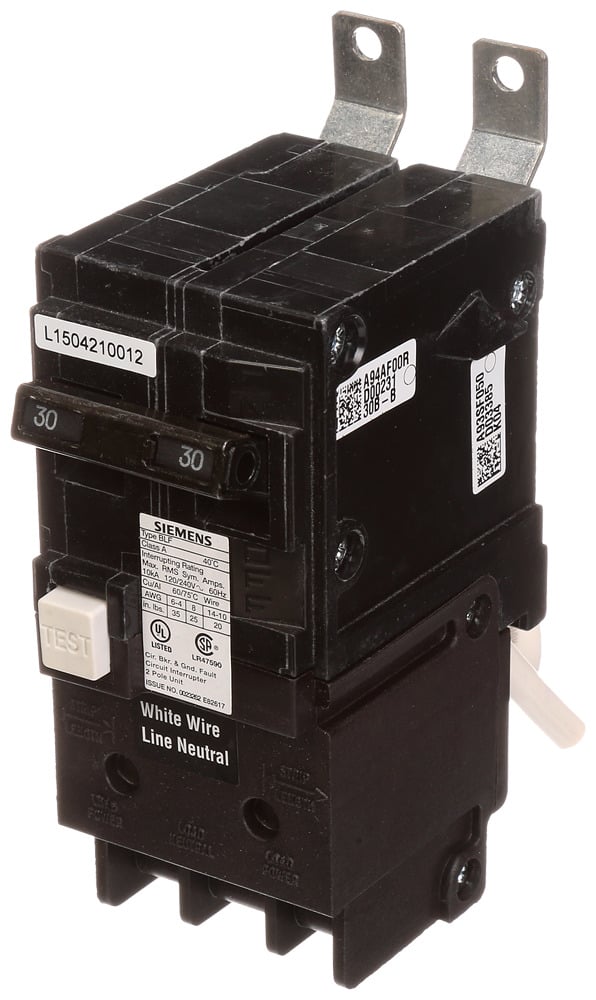 BRKR 20A 2P 120/240V 10K BLFB GFCI 5MA
