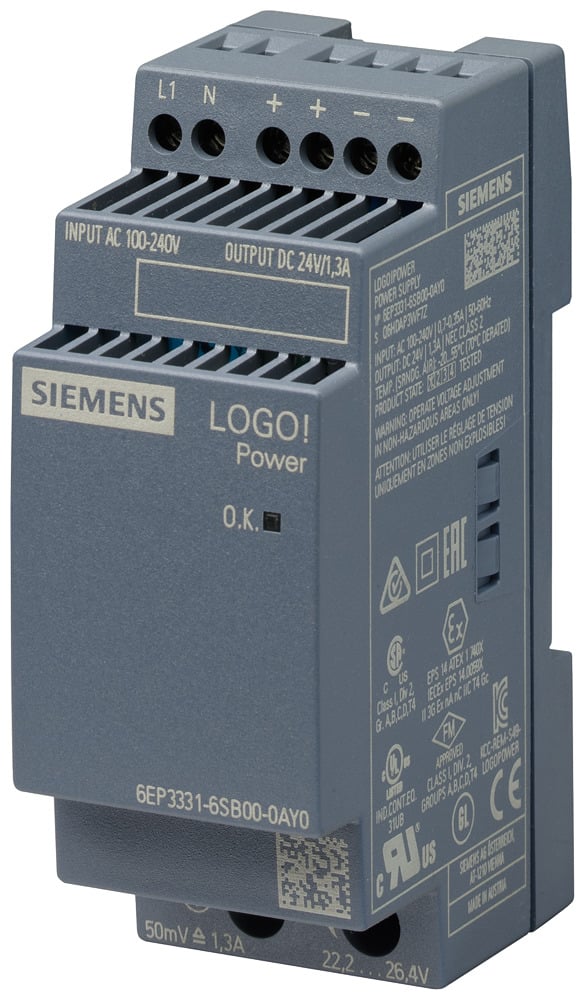 LOGO 24V,1.3A POWER SUPPLY