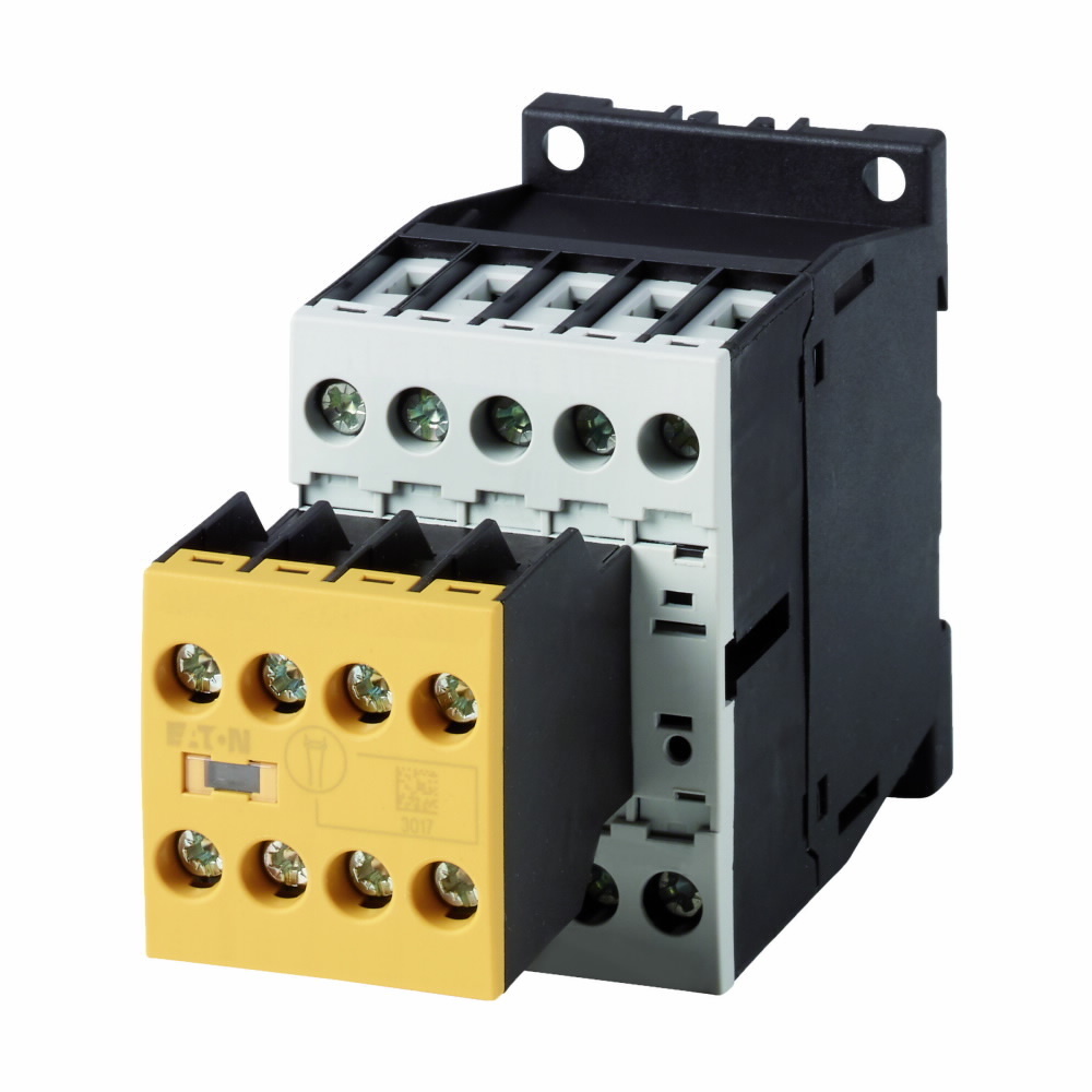 Eaton XT IEC contactor, 25A, 24 Vdc, 2NO3NC, 25A, Frame TD, 45mm, 7.5,  7.5,  15,  20 hp (3PH @200/208, 230/240, 460/480, 575/600 V), Three-pole, Non-reversing, 200-600V, XT IEC series, Full voltage non-reversing safety contactor