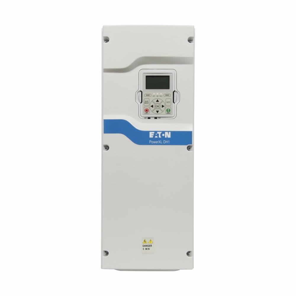Eaton  PowerXL DH1 VFD, 230V, 48A, 15HP,11KW,keypad, DC choke, EMC filter, NO brake, Modbus RTU/TCP, BACnet MSTP/IP.