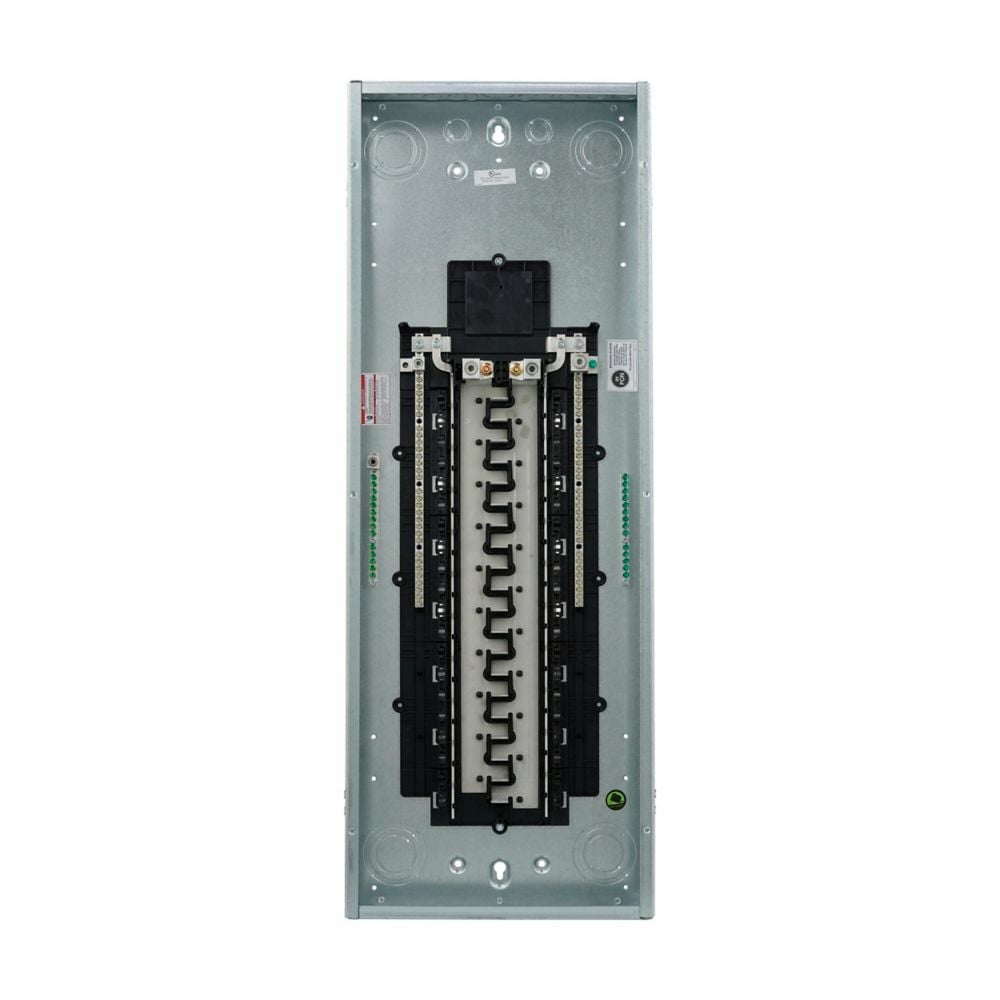 Eaton BR convertible loadcenter,Convertible,lugs installedGround bar,200 A,X8,Aluminum,Cover included,NEMA 1,Metallic,25 kAIC,CSR,Combination,80 Circuits,Single-pole,40 Spaces,Two hots, a neutral, and a ground,Single-phase,#6-1/0 AWG Cu/Al