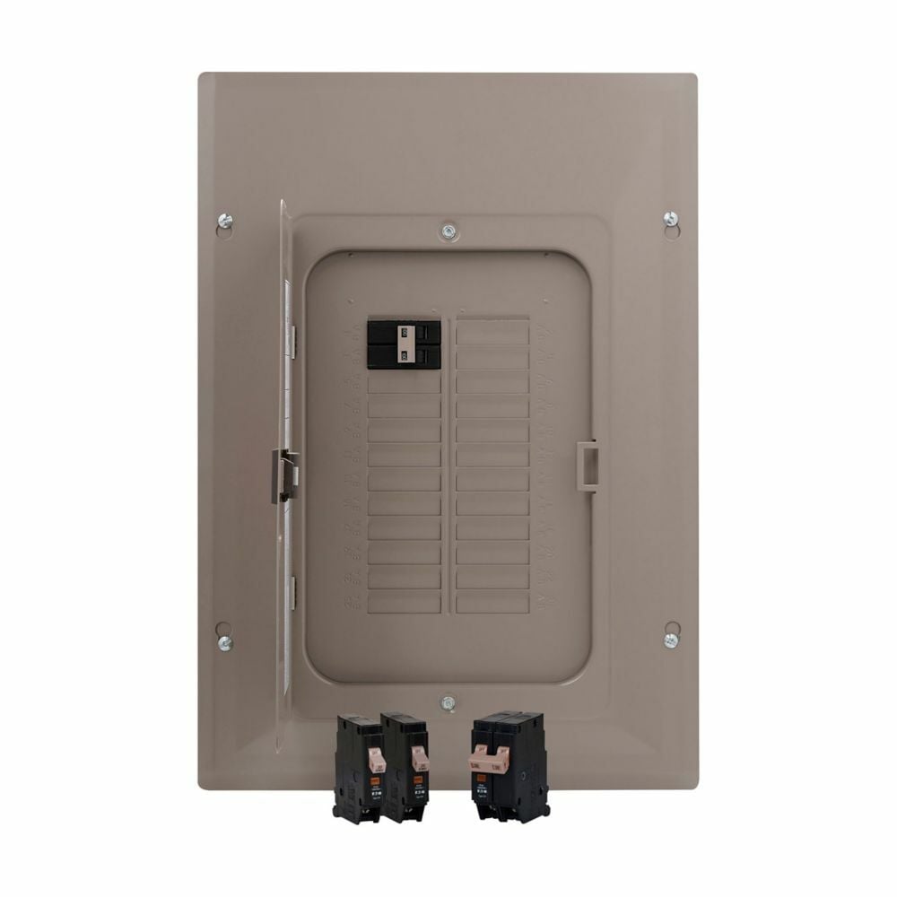 Eaton CH main breaker loadcenters,Main breaker,100 A,X2,Copper,Cover included,NEMA 1,Metallic,25 kAIC,CH,44,22,Two hots, a neutral and a ground,#6-1/0 AWG,120/240 V