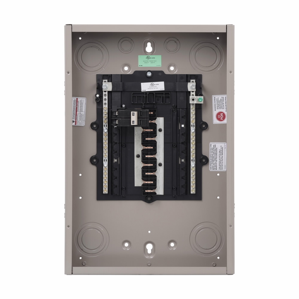 Eaton CH main breaker loadcenters,PON,Main breaker,100 A,X2,Copper,X2,NEMA 1,Metallic,10 kAIC,CH,36,18,Three-wire,Single-phase,#6-1/0 AWG,120/240 V
