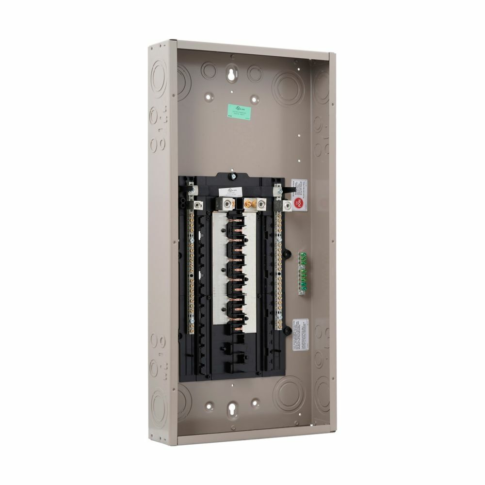 Eaton CH main lug only panel, PON,150A,X5,Copper bus,,NEMA 1 indoor,Steel,10 kAIC,48 circuits,24 spaces,Single-phase,120/240 V,#4 AWG-300 kcmil