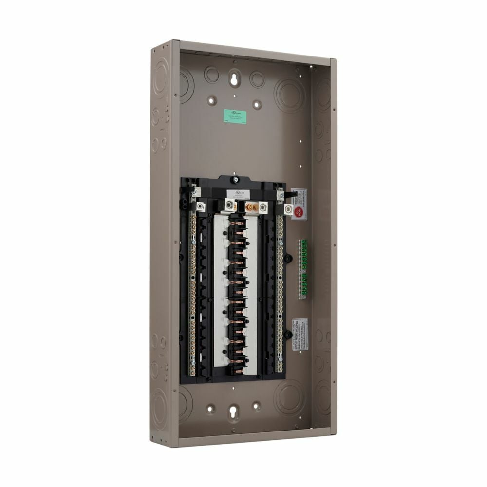 Eaton CH main lug loadcenters, PON, CH, 150 A, X5, Copper, !, NEMA 1 indoor, Steel, 25 kAIC, 64, 32, 3, Single-phase, 120/240 V, #4 AWG-300 kcmil