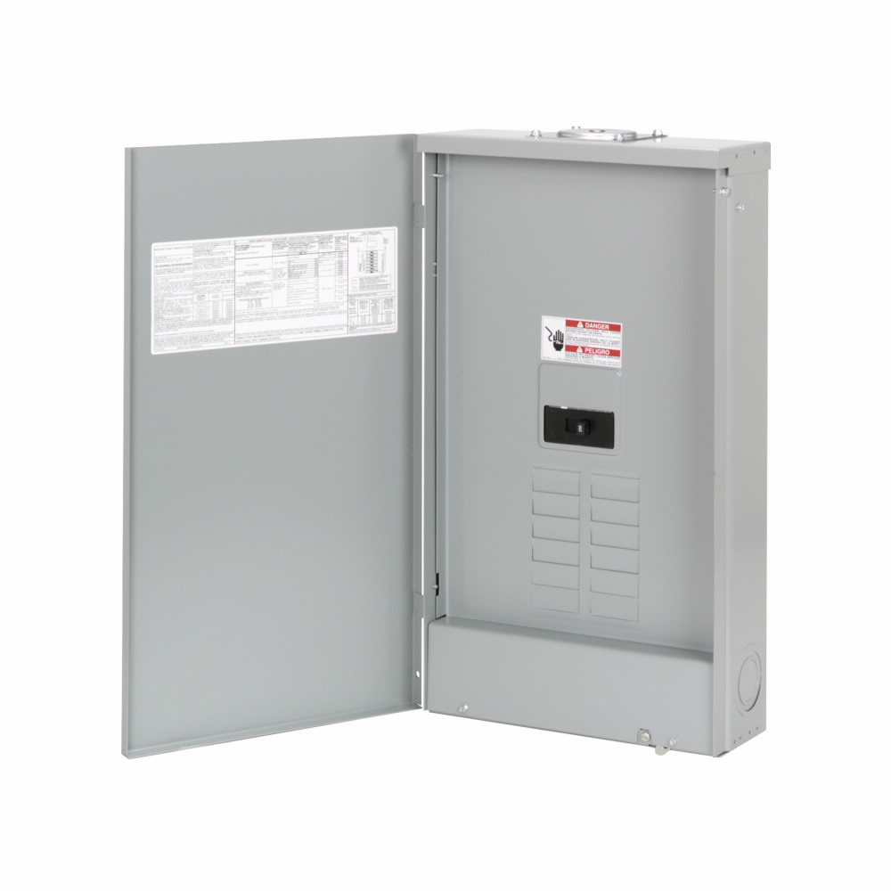 Eaton BR convertible loadcenter,Feed-through lug,Convertible main,200 A,X2,Aluminum,Cover included,NEMA 3R,Metallic,25 kAIC,16 Circuits,8 Spaces,Three-wire,Single-phase,120/240 V