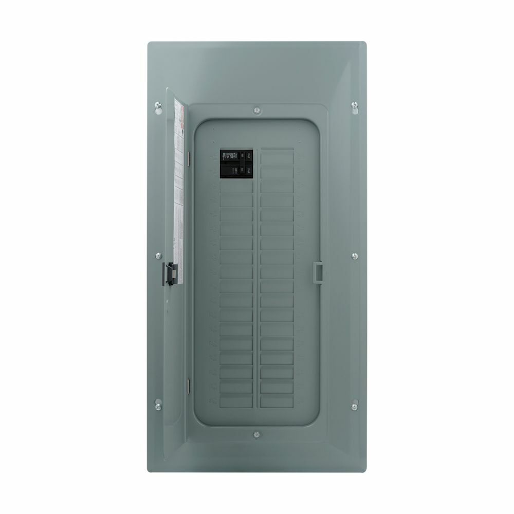 Plug-on neutral main circuit breaker loadcenter,100A,X5,Copper,Cover included,NEMA 1,Metallic,10kAIC,BRH,60 circuits,Single pole,30 spaces,Two hots, a neutral, and a ground,Single-phase,Combination,Type BR 1-inch breakers,120/240V