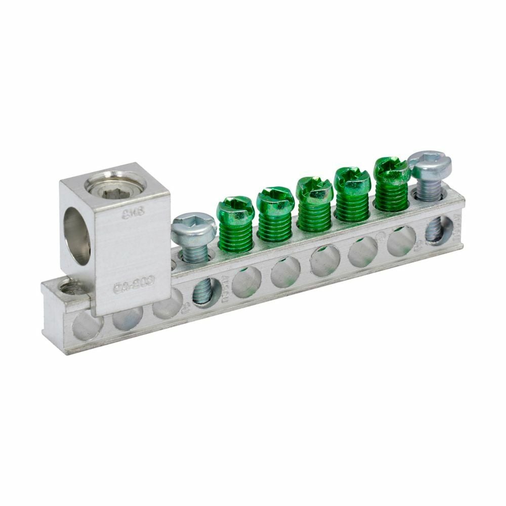 Eaton Eaton PON Accessories - 5 Terminal Ground Bar,(1) 2/0 lug -CH/BR plug-on neutral,Ground bar,5 Circuits,5 terminals