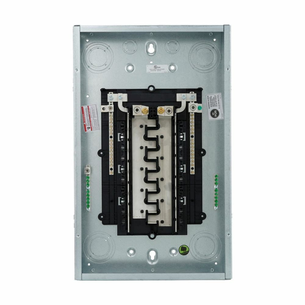 Eaton Eaton Type BR 1-inch PON loadcenter, 150A, MLO, 20 spaces, w/ ground bar, Single-phase, cover included, Two hots, a neutral, and a ground wire, NEMA1, 10 kAIC, Aluminum Bus