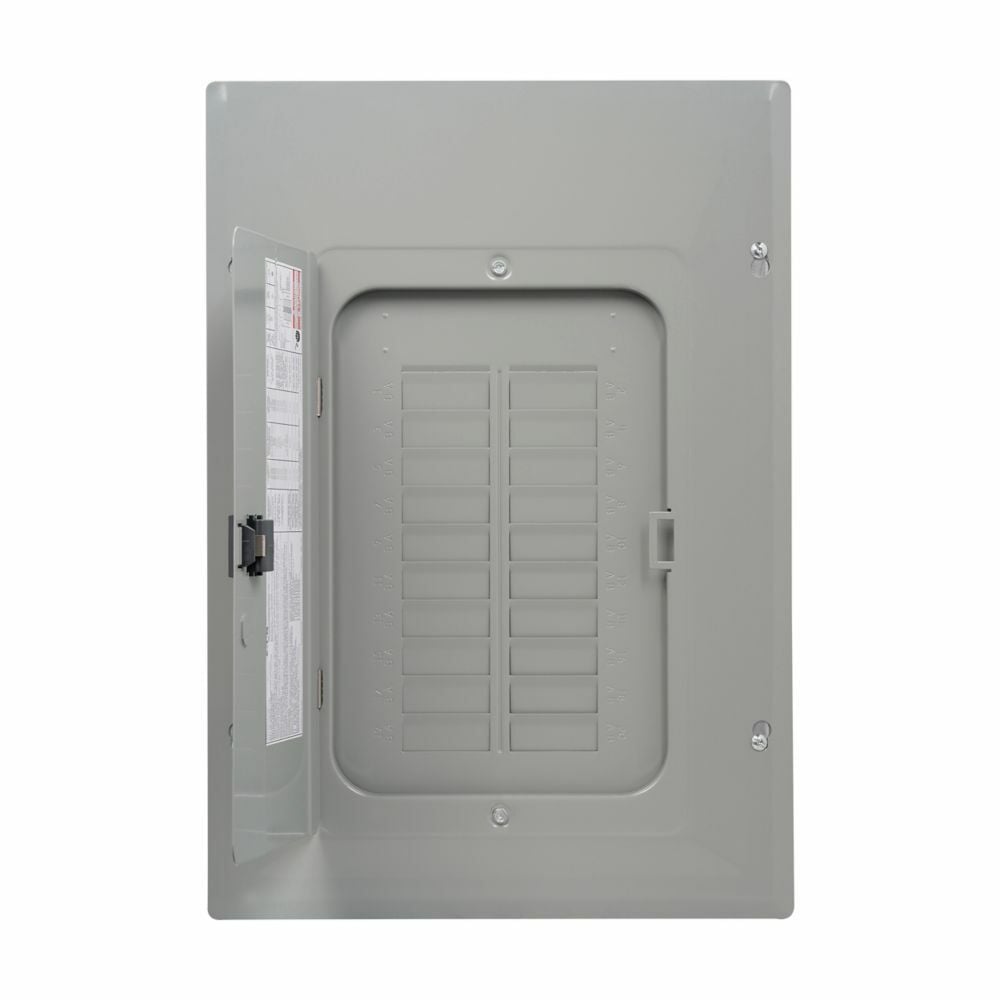 Eaton Eaton BR main lug loadcenter,Ground bar,Main lug only,125 A,X2,Aluminum, NEMA 1,10kAIC,BR2125,40 Circuits,Twenty-four pole,20 Spaces,Two hots,a neutral,and a ground,Single-phase,Type BR 1-inch breakers,120/240V,#6-2/0 AWG Cu/Al