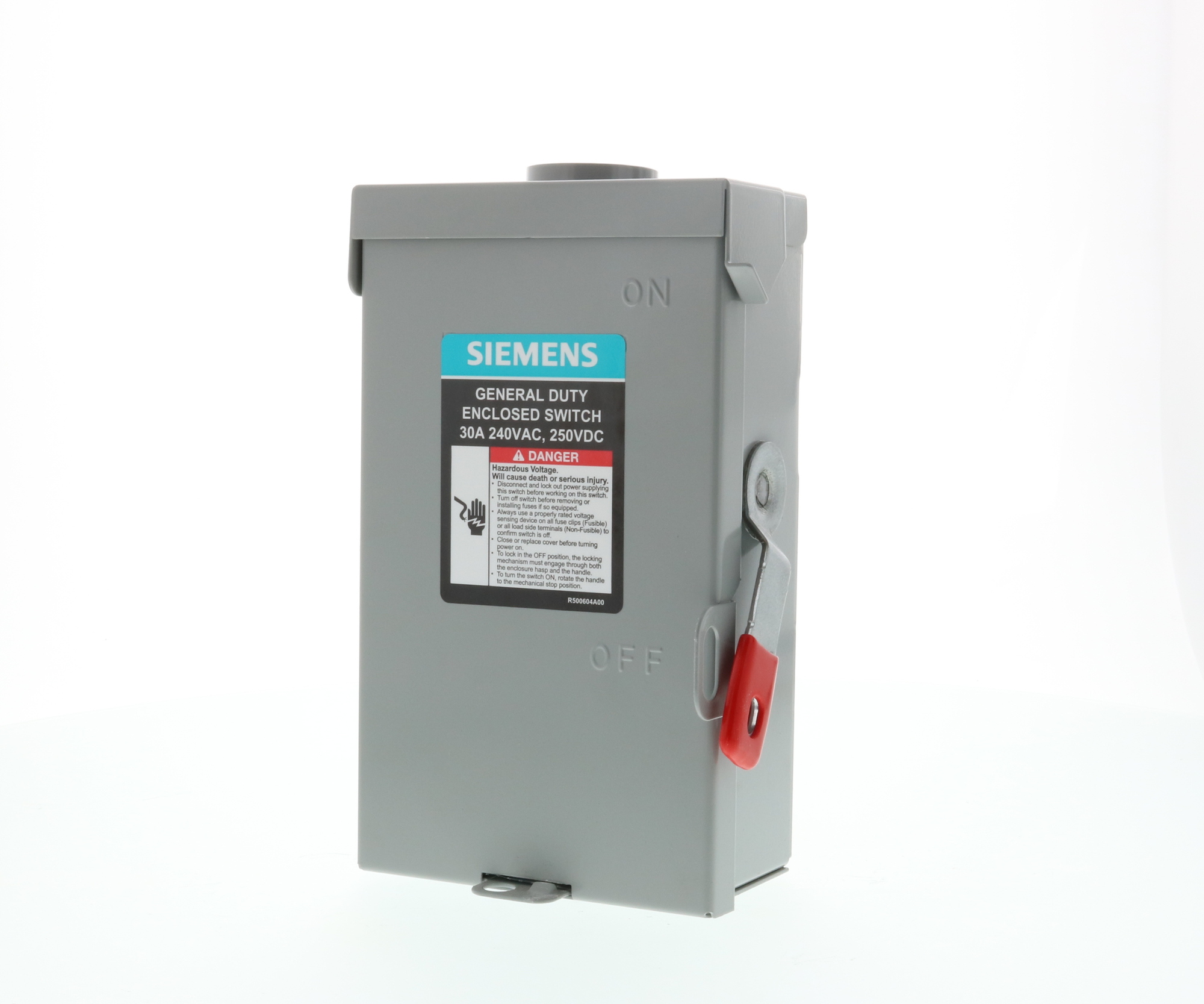 SAFETY SWITCH VBII 30A 3-POLE 3-WIRE 240V NON-FUSIBLE GENERAL DUTY, NEMA TYPE 3R OUTDOOR ENCLOSURE, PLUS SERIES A