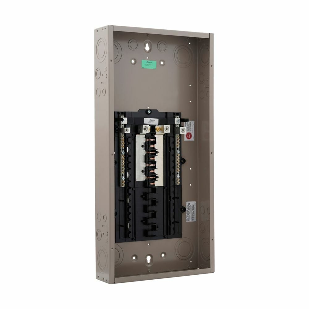 Eaton CH main lug loadcenters,PON,CH,125A,X1,Copper,!,NEMA 1 indoor,Steel,25 kAIC,32,Single-pole,16,Three-wire,Single-phase,120/240 V,#6-2/0 AWG