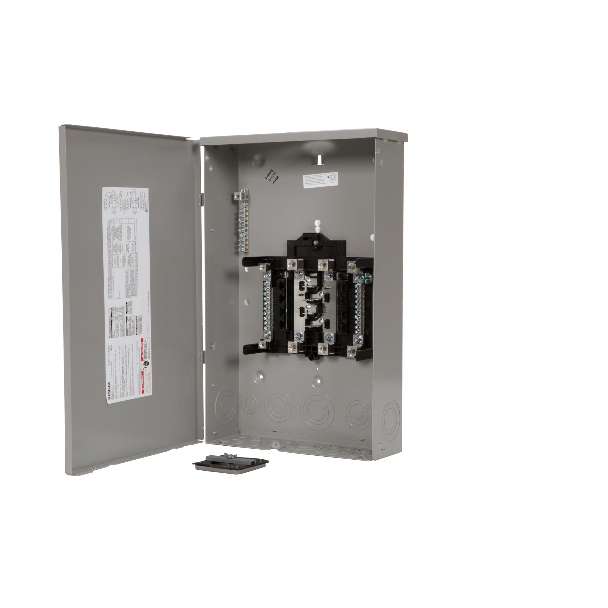  LOW VOLTAGE PLUG-ON NEUTRAL READY PRO SERIES ASSEMBLED LOAD CENTER. MAIN LUG WITH 8 1-INCH SPACES ALLOWING MAX 16 CIRCUITS. 1-PHASE 3-WIRE SYSTEM RATED120/240V (200A) 100KAIC. SPECIAL FEATURES COPPER BUS, FEED THRU LUGS, GREY TRIMNEMA TYPE 3R ENCLOSURE FOR OUTDOOR USE.