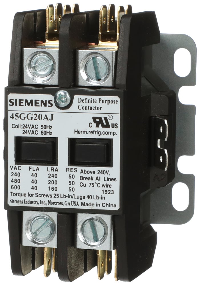 Contactor, 45DP,40A,2P,Open,24V