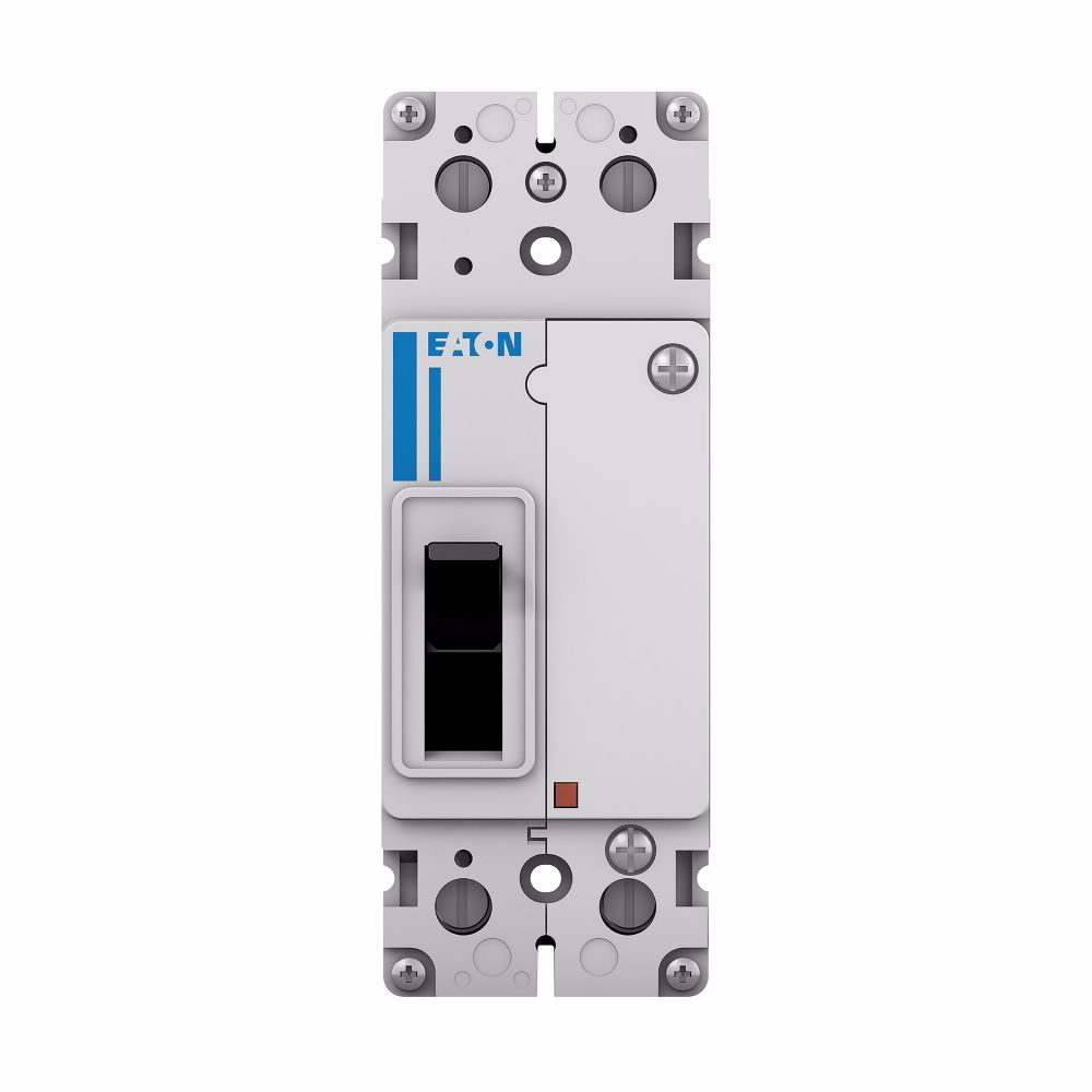 Eaton Power Defense molded case circuit breaker, Globally Rated, Frame 1, Two Pole, 50A, 25kA/480V, T-M (Fxd-Fxd) TU, Standard Line and Load (PDG1X2T125)