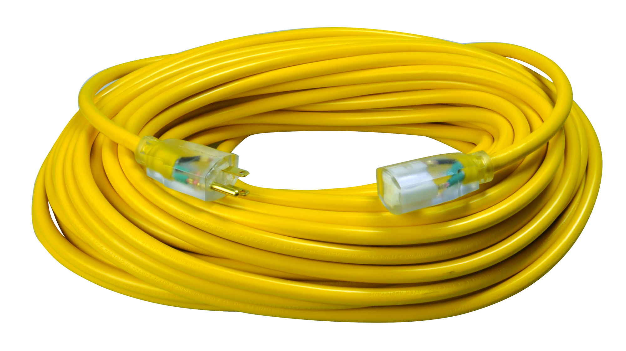 12/3 60 foot SJOOW Yellow Extension Cord.