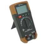 Durable and attractive auto-ranging multimeter that's perfect for the electrician or home owner.  12 measurement functions include AC/DC voltage. AC/DC current, resistance, continuity, capacitance, diode test and temperature.   Includes the most popular requested convenience features including backlit display, test probe holder, magnetic hanging strap compatible, and built-in non-contact voltage tester.  This robust meter can withstand a 6 foot drop without damage