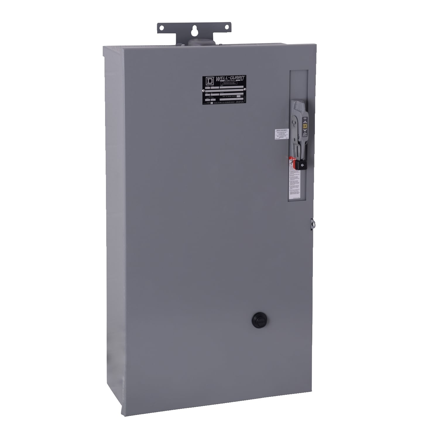 Pump Panel, NEMA Type S, Well Guard, oil field, Size 2, 45A, 25HP, HLL36050M72 circuit breaker, Motor Logic SSOLR, 120VAC 60Hz coil, NEMA 3R