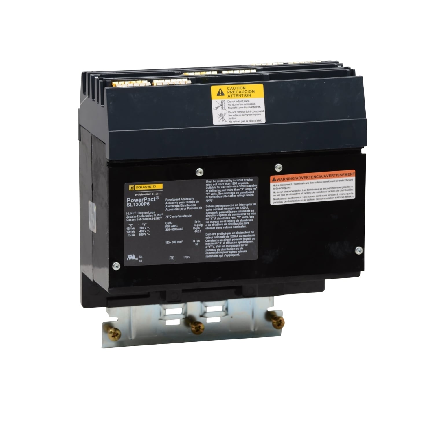 Circuit breaker accessory, I-Line, sub feed lugs, 1200A, 350kcmil to 600kcmil