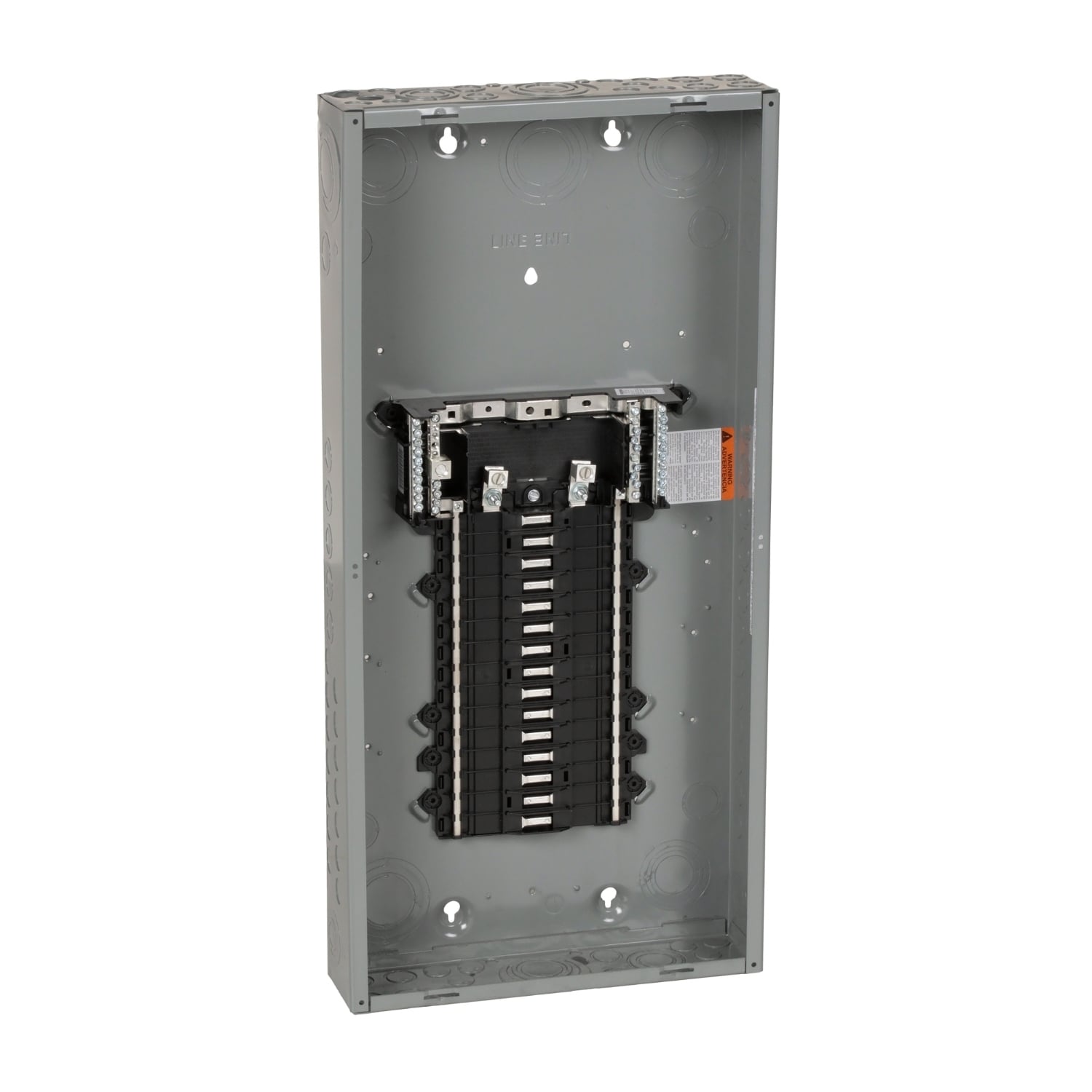 Load center, QO, 1 phase, 30 spaces, 34 circuits, 125A convertible main lugs, PoN, NEMA1, gnd bar