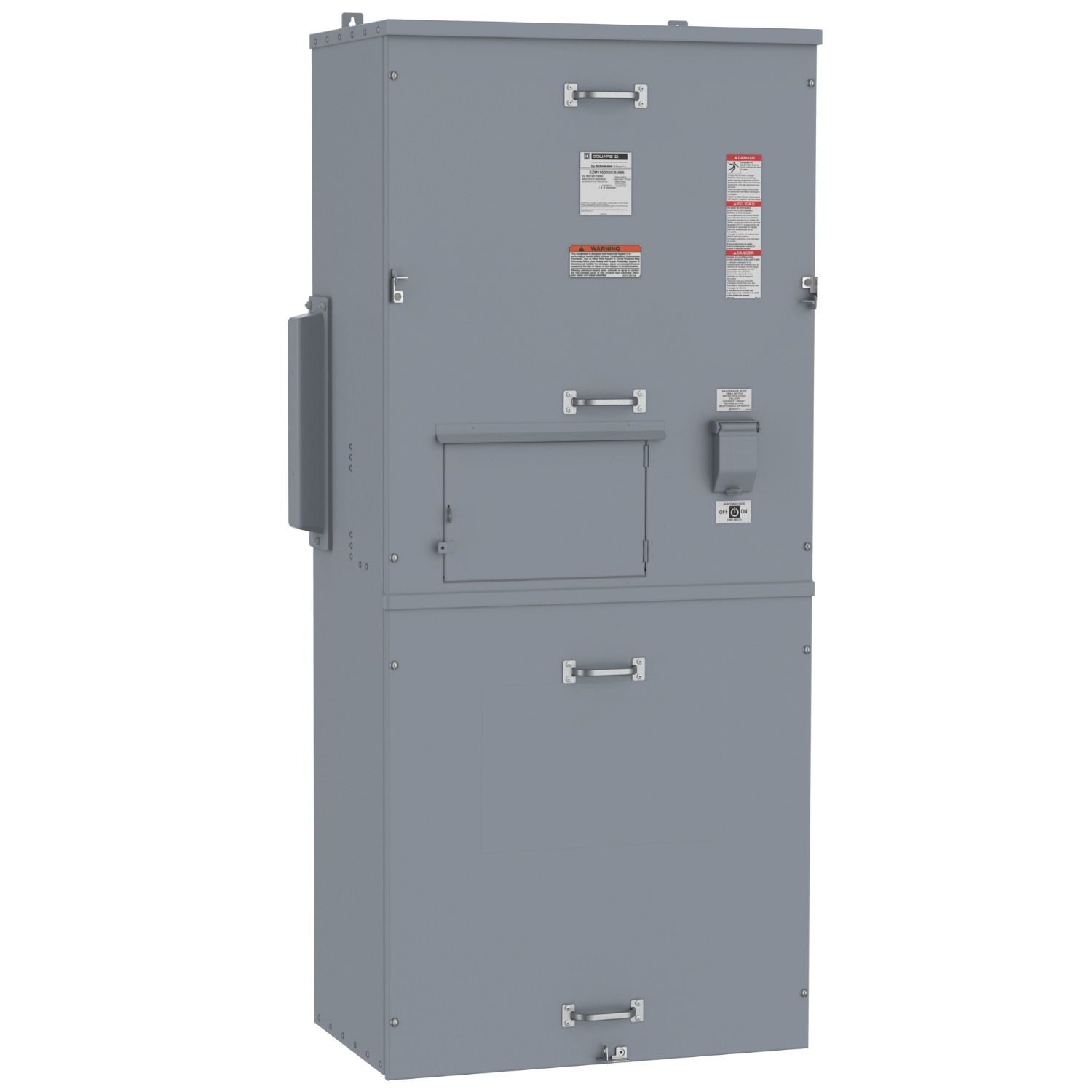 EZM11600GCBUMS Main Unit, EZ Meter Pak, 1200 Amp, 120/240V, 1 Phase, 3 Wire, 65 kA SCCR, Main Breaker with Energy Reduction Maintenance