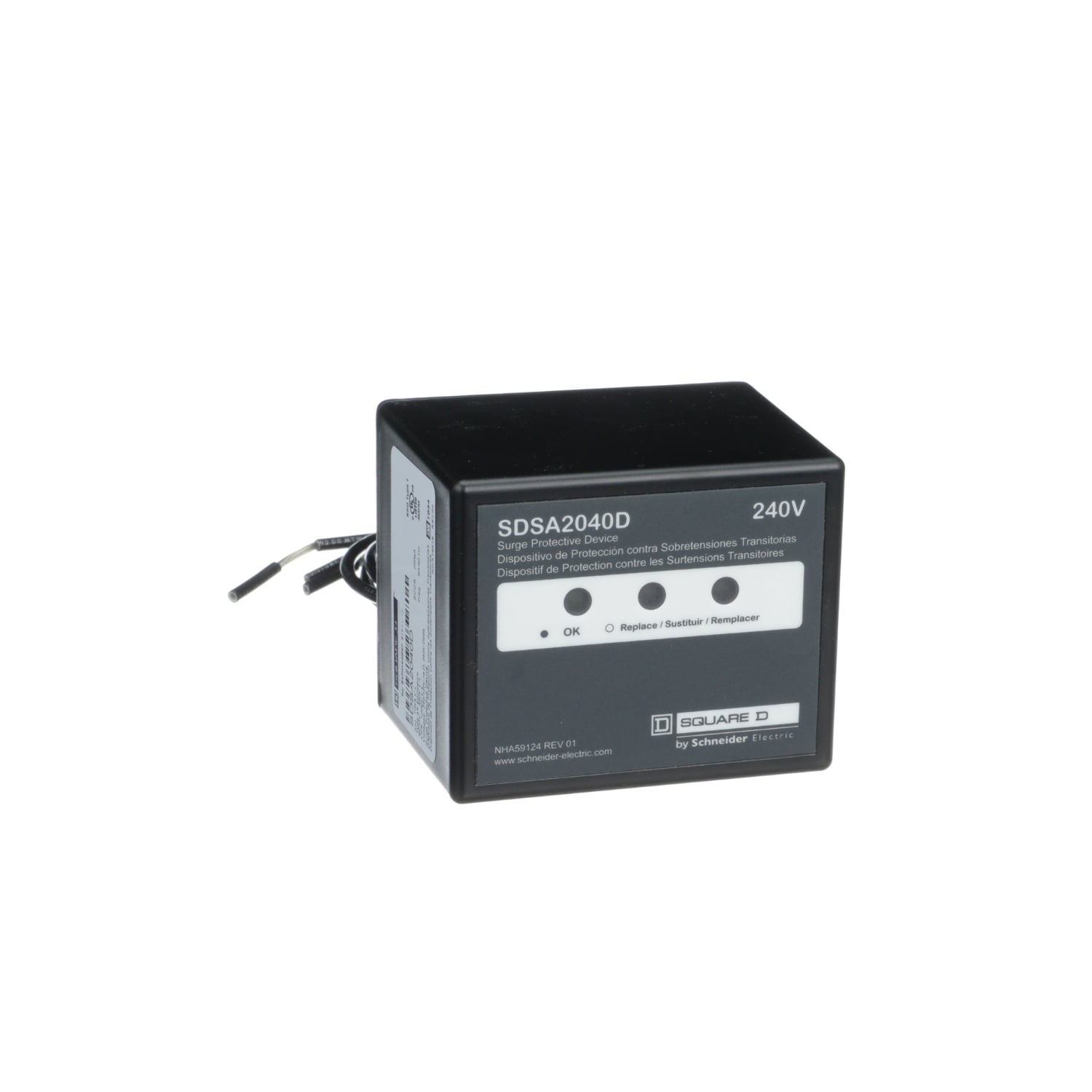 Surge protection device, Surgelogic, 40kA, 240 VAC delta, 3 phase, 3 wire, NEMA 4X