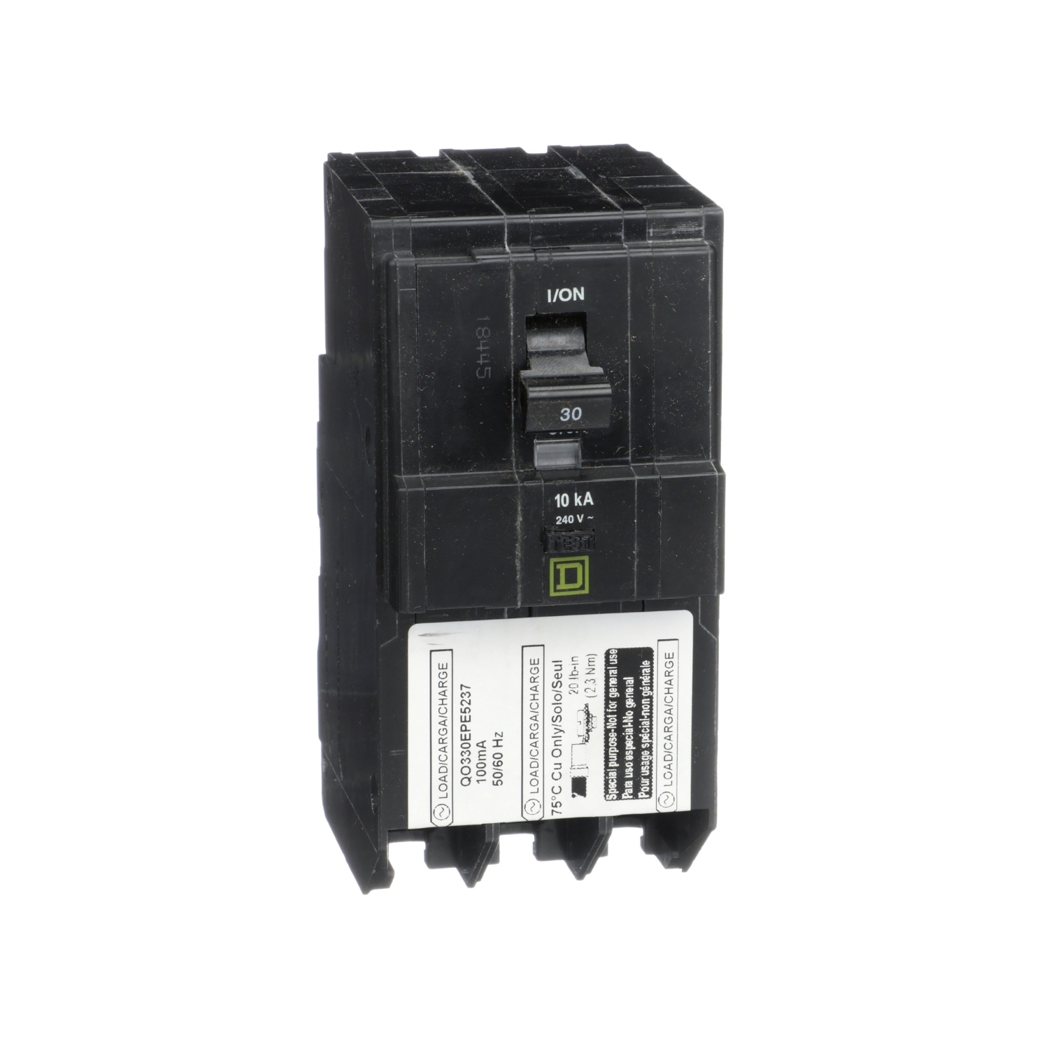 QO330EPE5237 Miniature Circuit Breaker, 30 Amp, 3 Pole, 240V