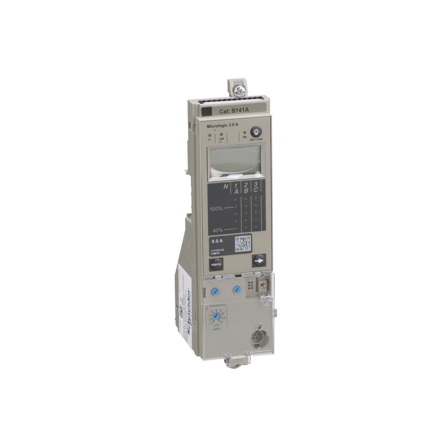 Trip unit, PowerPacT P, R, with rating plug, 3.0A (UL/ANSI only), LI protection, ammeter