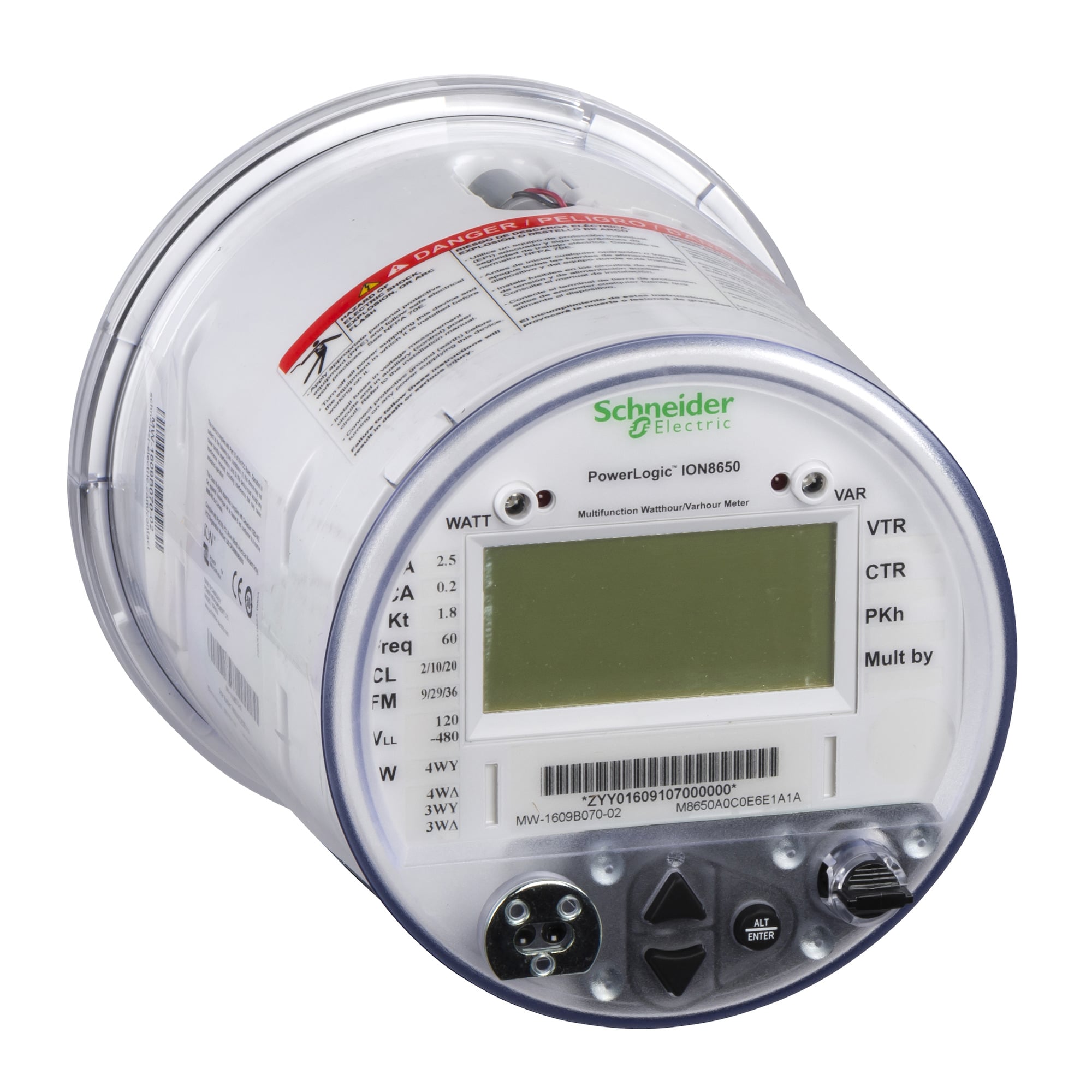 ION8650 meter 128MB, 9S/29S/36S, 277VAC 60Hz, Ethernet 3I+4O