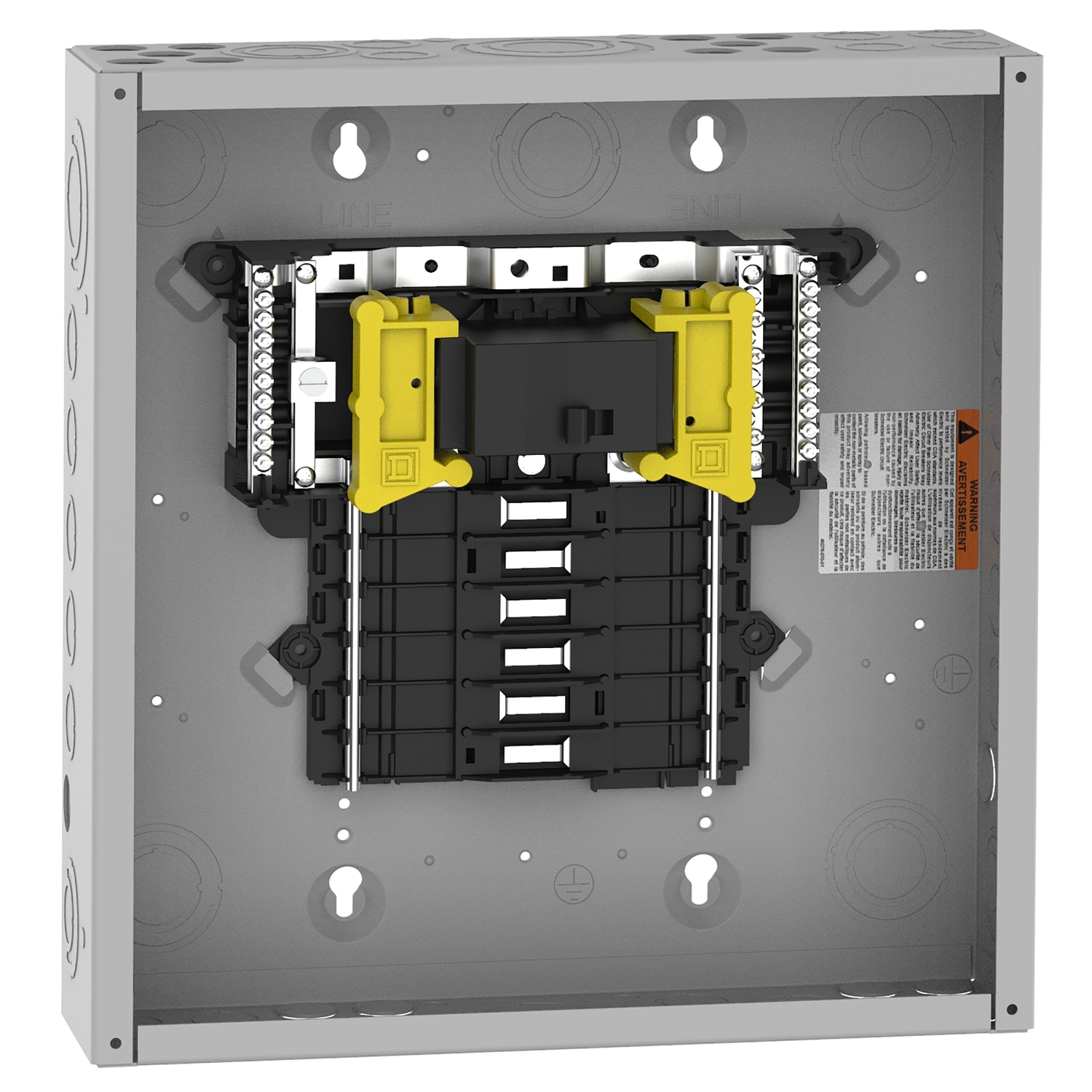 Load center, QO, 1 phase, 12 spaces, 24 circuits, 100A convertible main breaker, NEMA1