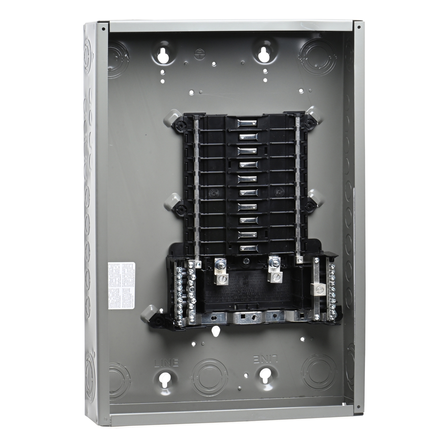 Load center, QO, 1 phase, 20 spaces, 20 circuits, 125A convertible main lugs, PoN, NEMA1, wide gutter