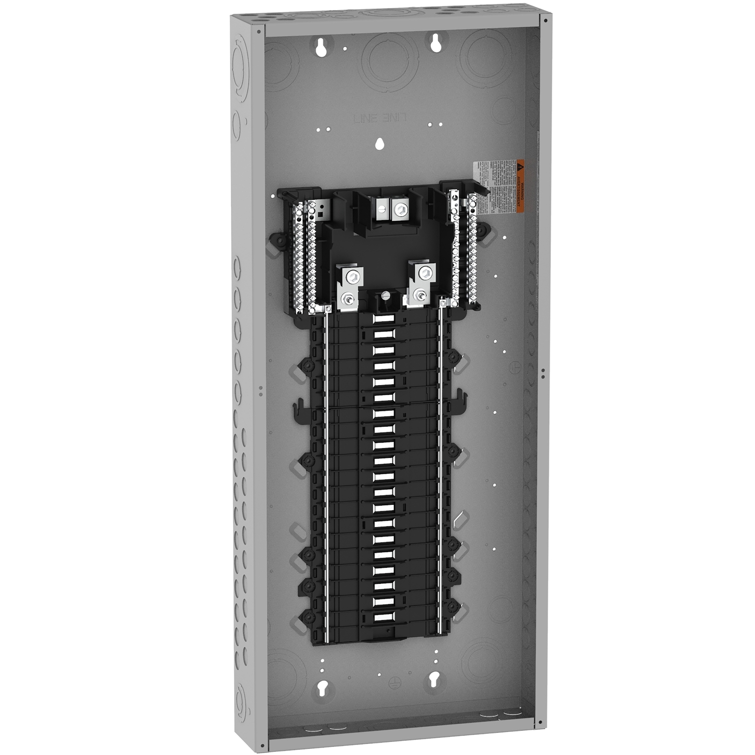 Load center, QO, 1 phase, 40 spaces, 60 circuits, 200A convertible main lugs, PoN, NEMA1, gnd bar