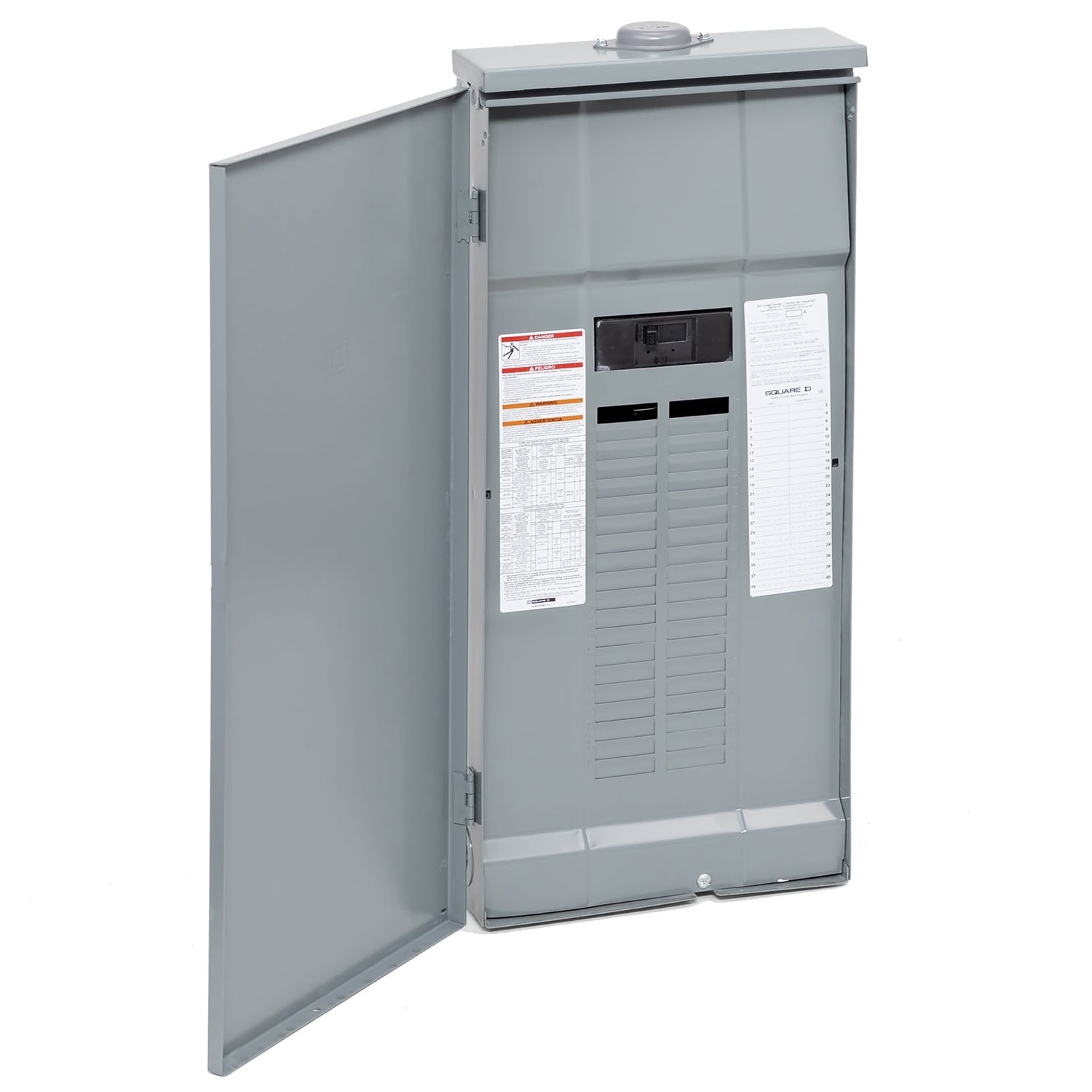 Load center, QO, 1 phase, 40 spaces, 60 circuits, 200A convertible main breaker, PoN, NEMA3R