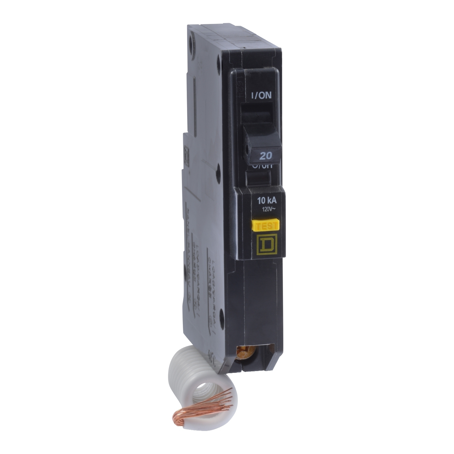 QO120GFICP Miniature Circuit Breaker, 20 Amp, 1 Pole, 120V