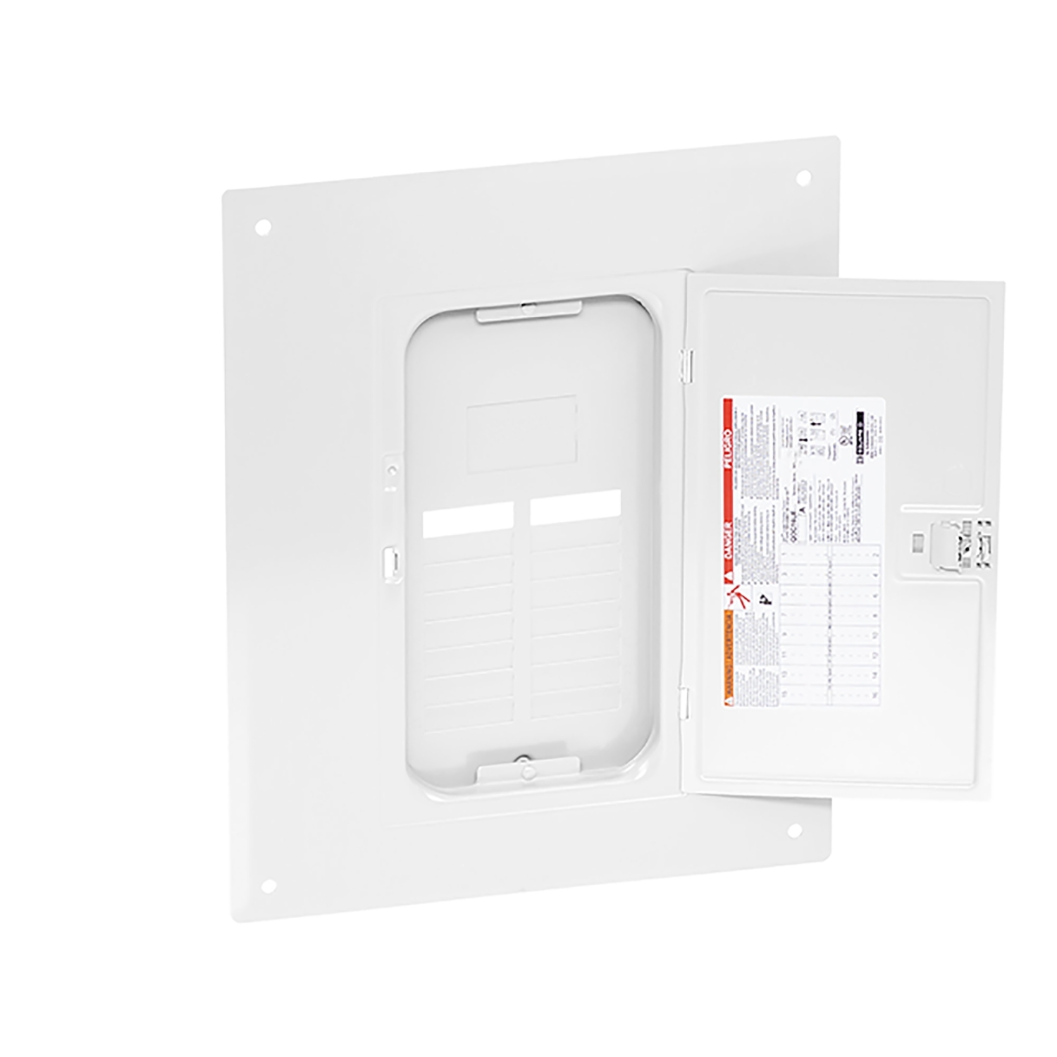 Replacement cover, QO, for 16 space load center, flush, white