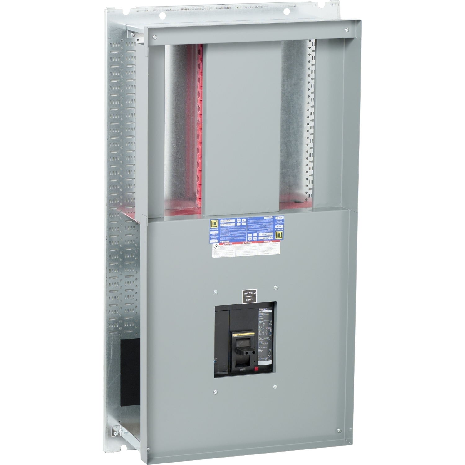 Interior, I-Line Panelboard, HCJ, 600A, w/main breaker, 36in CB space, for 32in W x 73in H x 9.5in D box, Al bus
