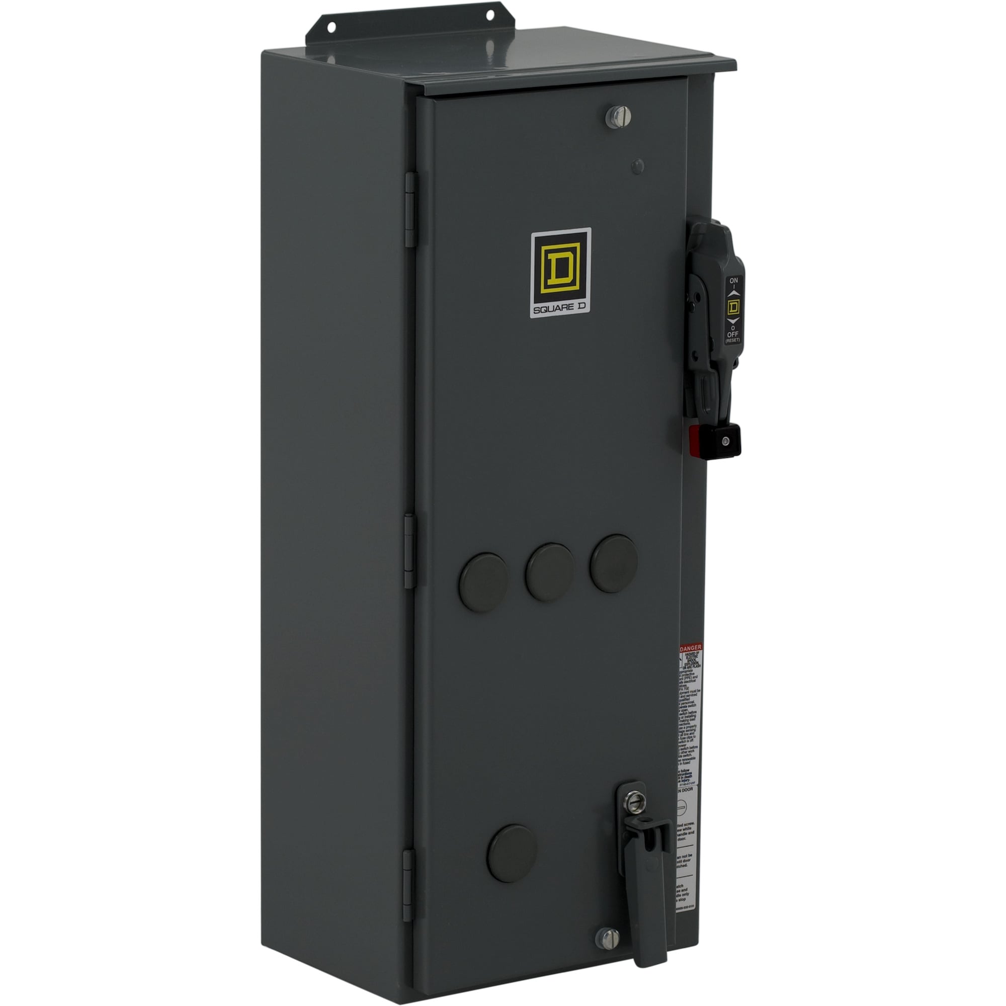 Contactor, Type S, combination lighting, mechanically held, 30A, 3 pole, breaker, 110/120 VAC 50/60 Hz coil, NEMA 12