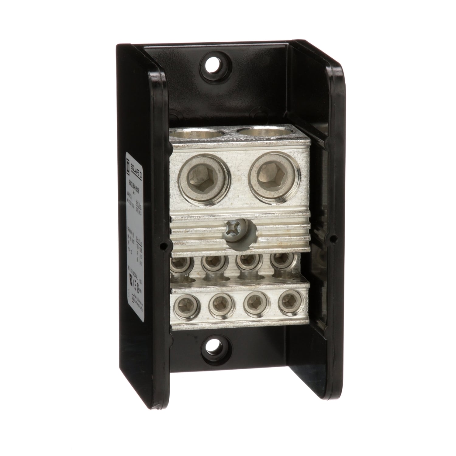 Power distribution block, Linergy, 1 pole, 2 line, 8 load, 760A Cu, 620A Al, 600V