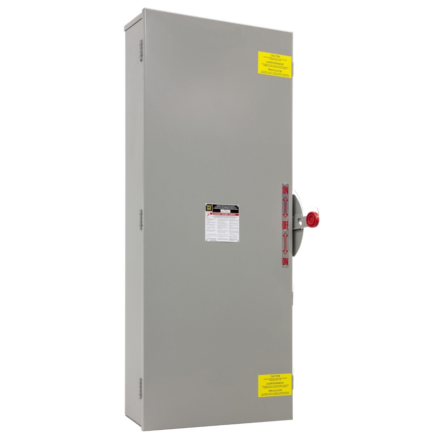 Safety switch, double throw, non fusible, 3 pole, 3 wire, 600VAC, 600VDC, 400A, Type 12 without knock outs