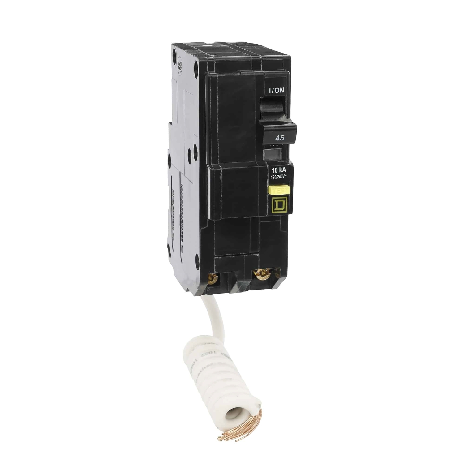 QO245GFI Miniature Circuit Breaker, 45 Amp, 2 Pole, 120/240V