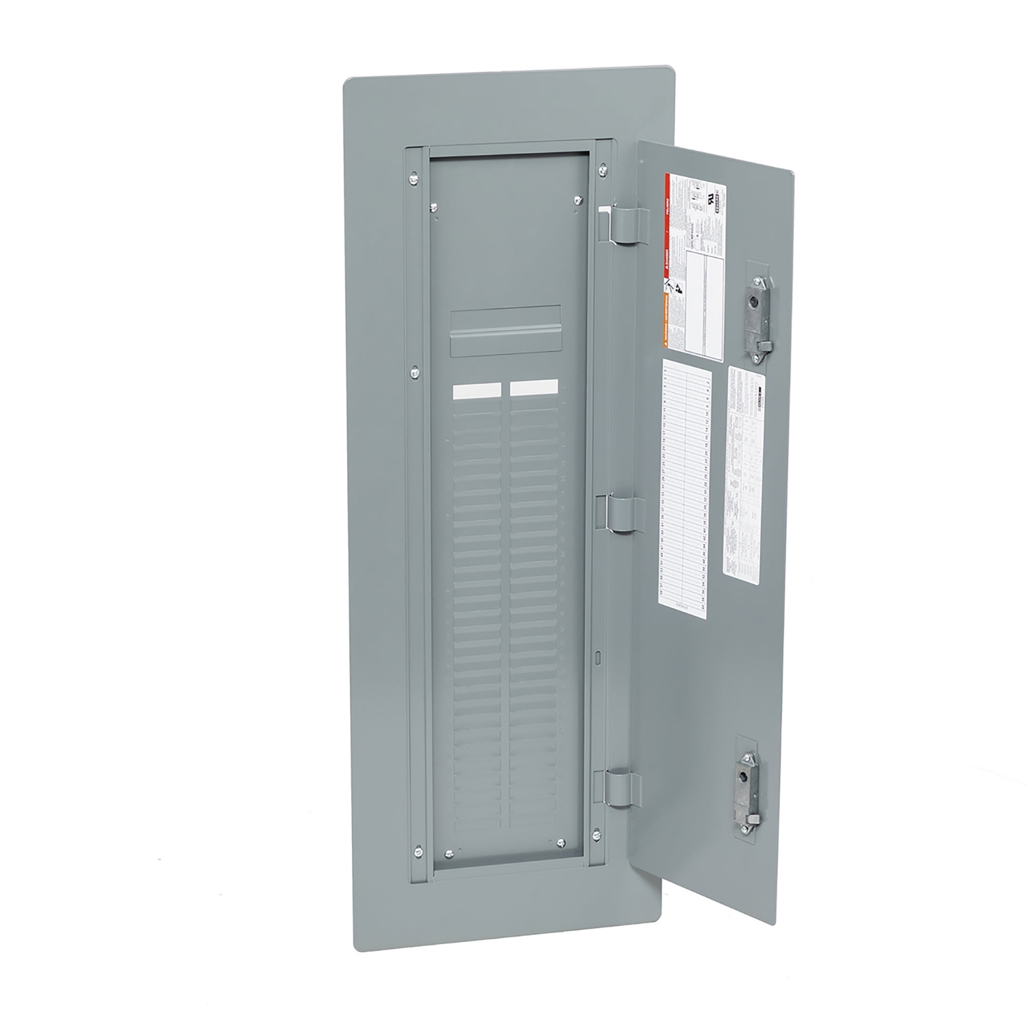 Replacement cover, QO, for 60 space load center, mono flat, combination flush and surface, gray