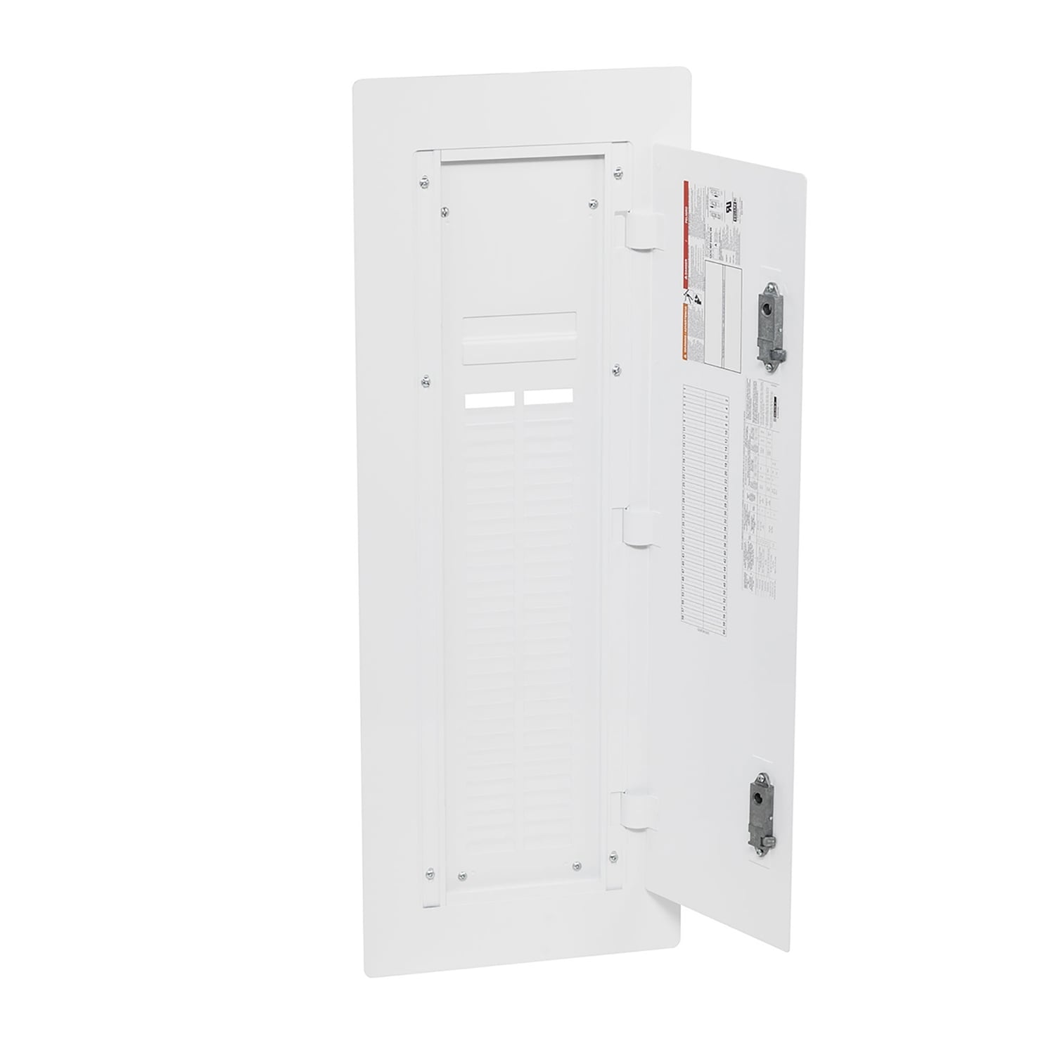 Replacement cover, QO, for 60 space load center, mono flat, combination flush and surface, white
