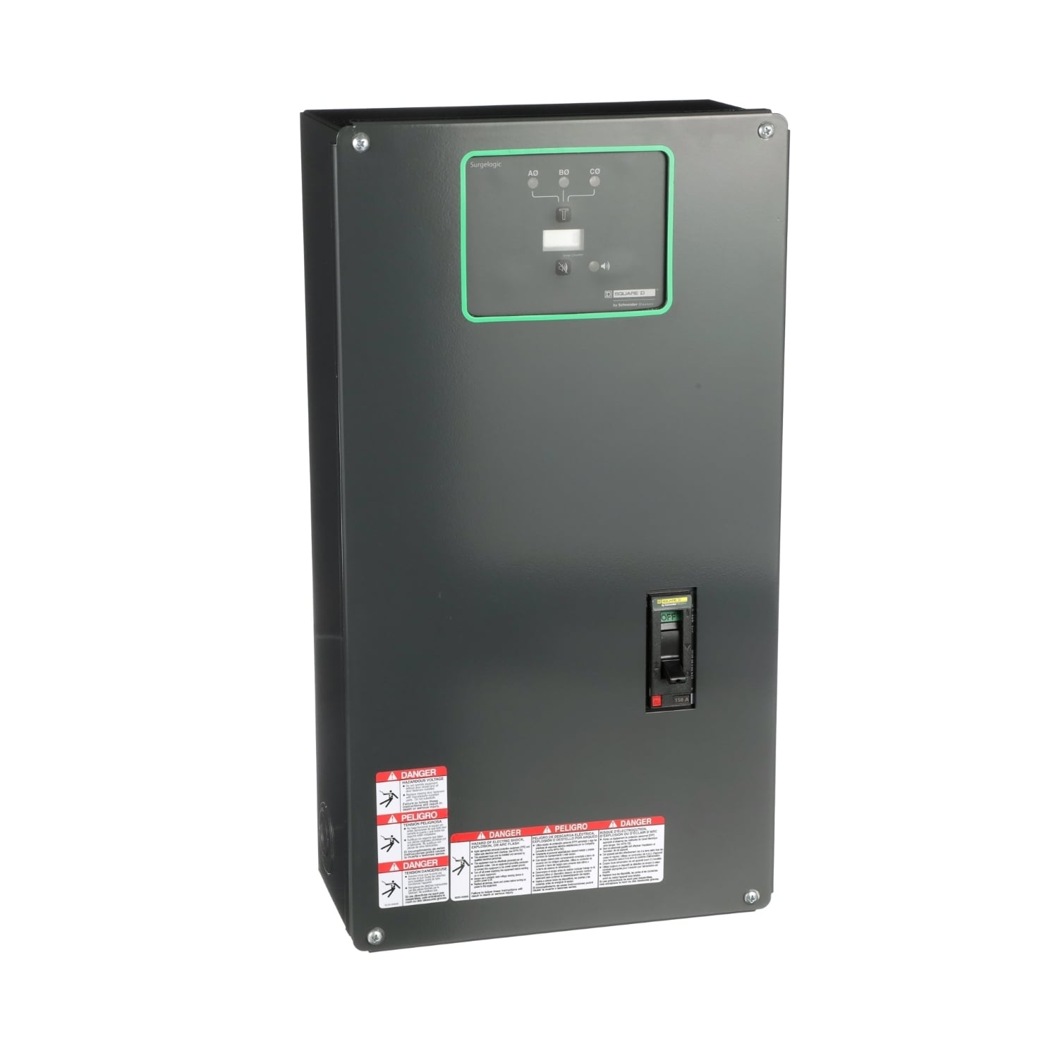 Surge protection device, Surgelogic, 160kA, 208Y/120 VAC, 3 phase, 4 wire, NEMA 1, disconnect switch