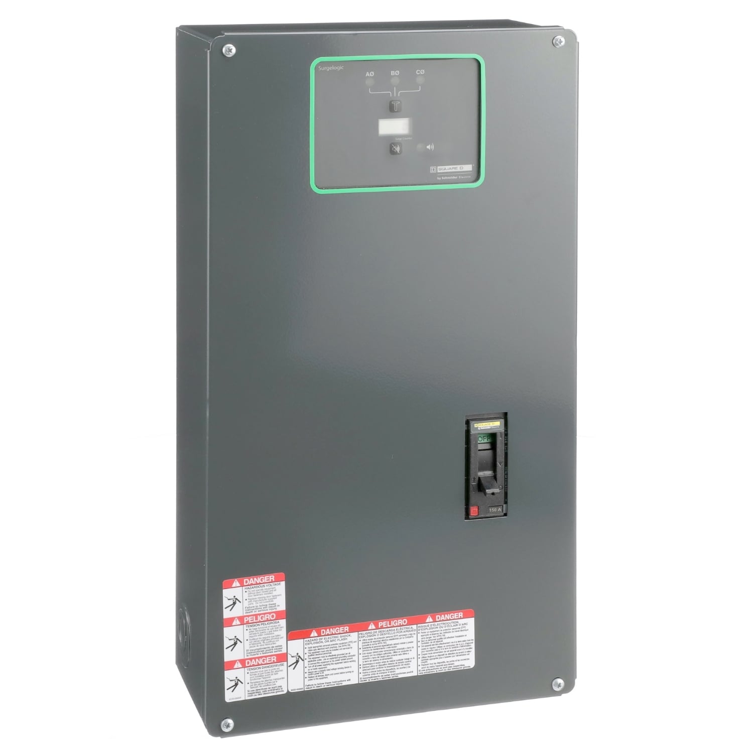 Surge protection device, Surgelogic, 320kA, 208Y/120VAC, 3 phase, 4 wire, NEMA 1, disconnect switch