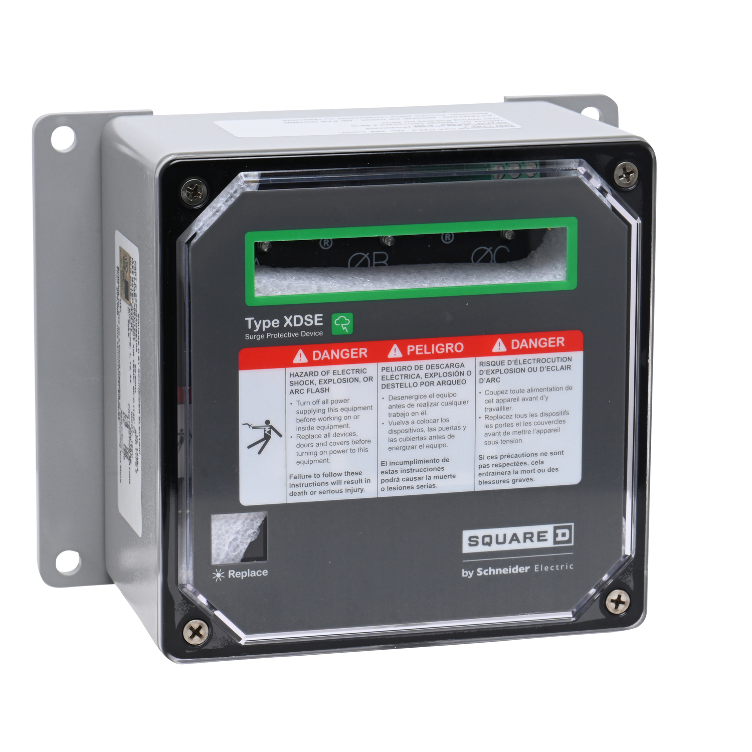 Surge protection device, XDSE, 100kA, 208Y/120 VAC, 3 phase, 4 wire, SPD type 2