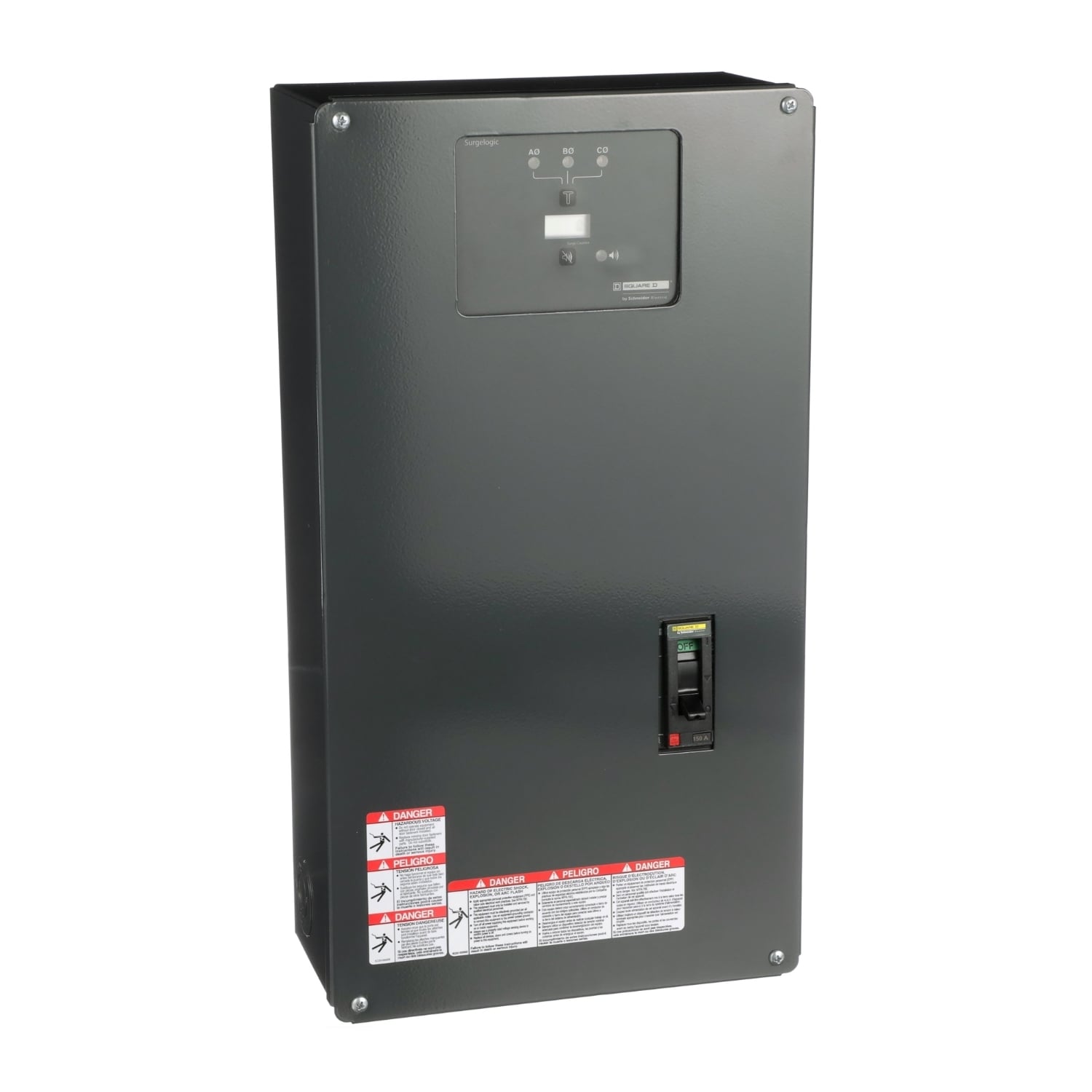 Surge protection device, Surgelogic, 160kA, 480Y/277 VAC, 3 phase, 4 wire, NEMA 1, disconnect switch