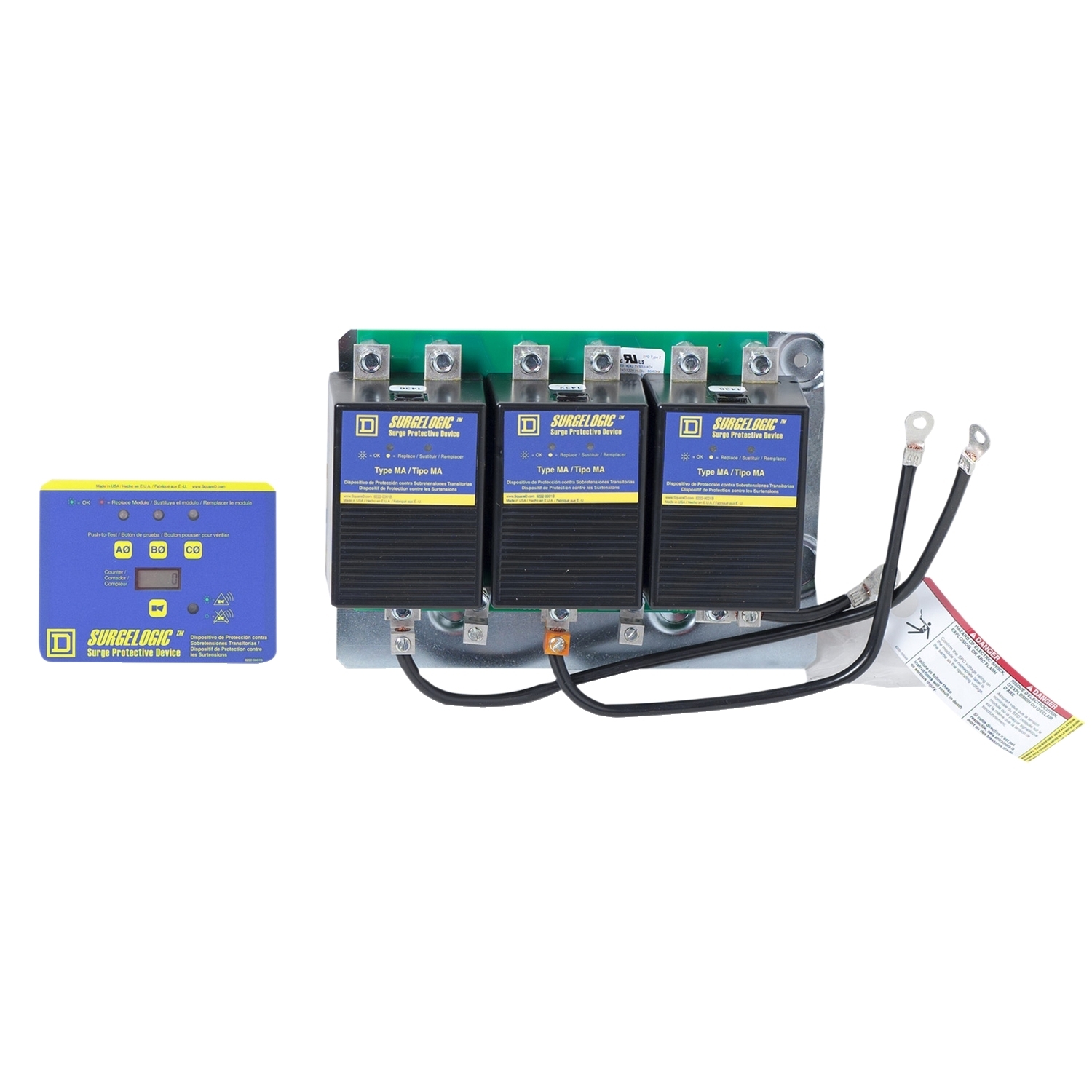 OEM assembler kit, Surgelogic, 240kA, 480 VAC delta, 3 phase, 3 wire, SPD type 1