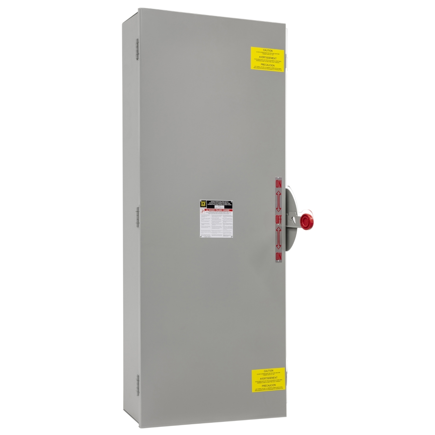 Safety switch, double throw, non fusible, 3 pole, 3 wire, 600VAC, 600VDC, 400A, Type 1