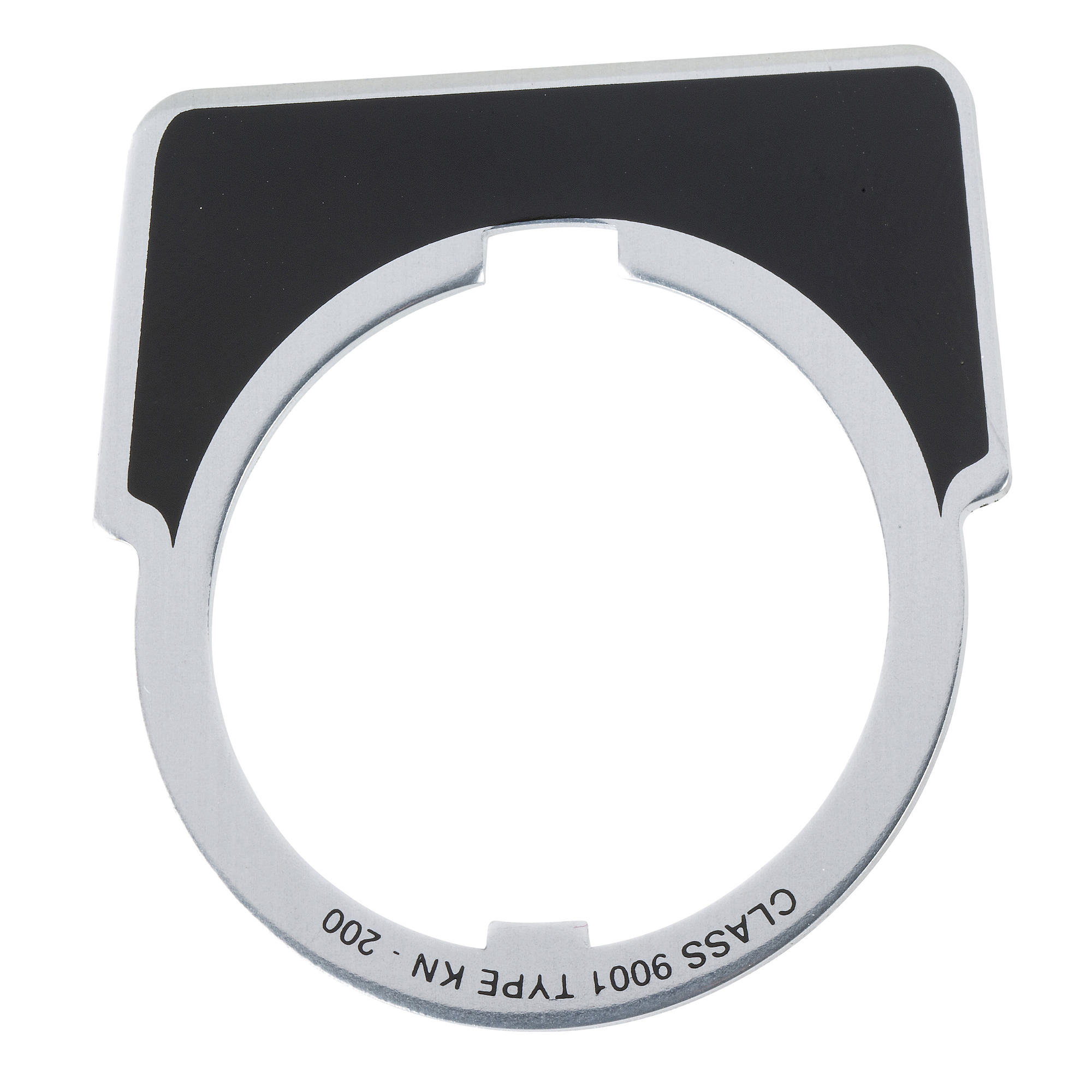 Harmony 9001K, Harmony 9001SK, legend, 30mm, aluminium, black with silver letters, 40x43mm, marking RAISE
