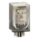 Plug in relay, Type KP, tubular, 1 HP at 277 VAC, 10A resistive at 120 VAC, 11 pin, 3PDT, 3 NO, 3 NC, 120 VAC coil